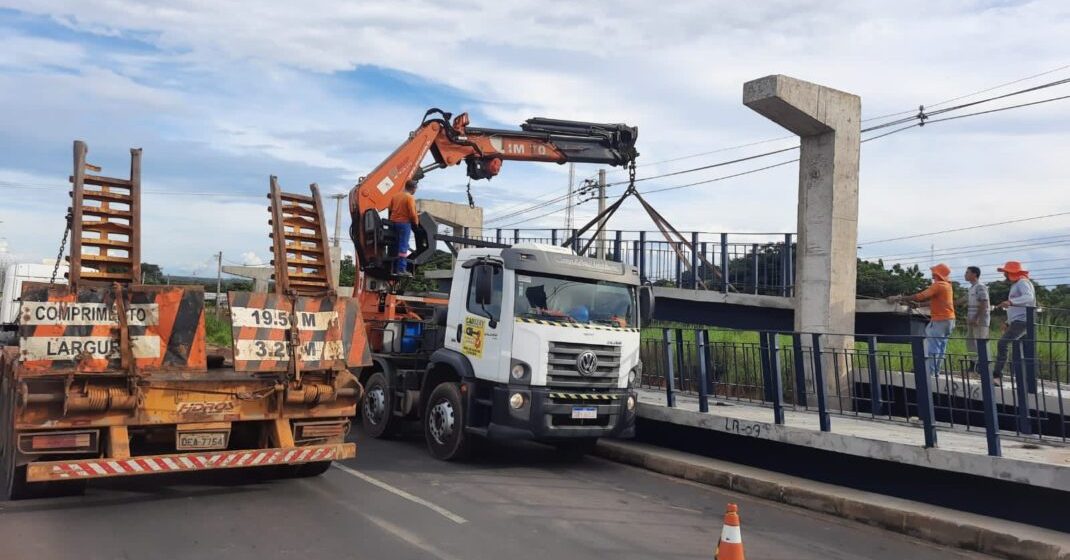 DER constrói mais uma passarela na BR-316, zona Sul de Teresina