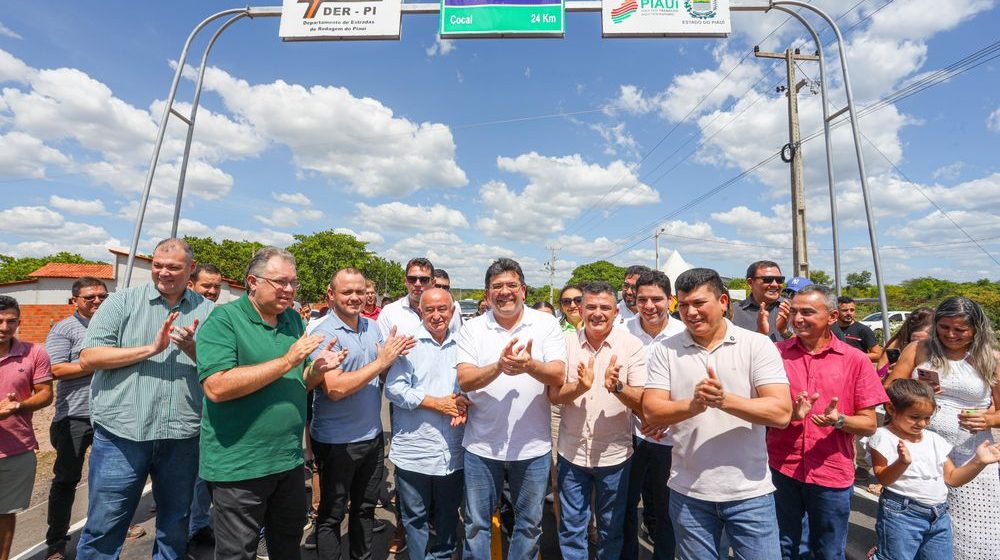 Em Cocal dos Alves, governador inaugura recuperação de rodovia e visita melhor escola pública do Piauí